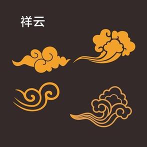 中式祥云图案设计元素设计图
